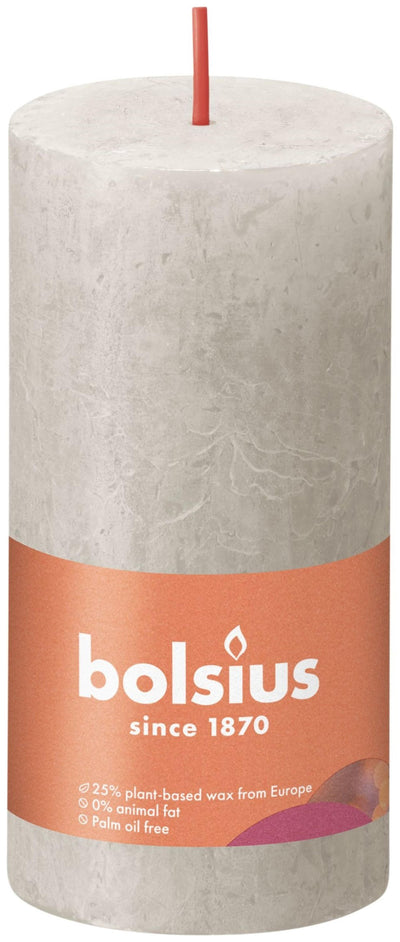 Vela pilar rústica Bolsius 100 50 gris