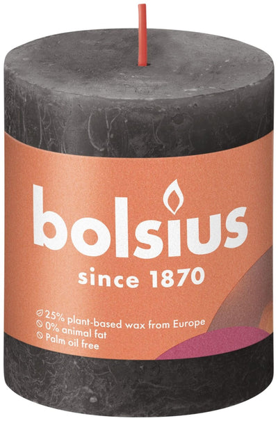 Bolsius Stub Candle Rustic Grey 80x68 mm