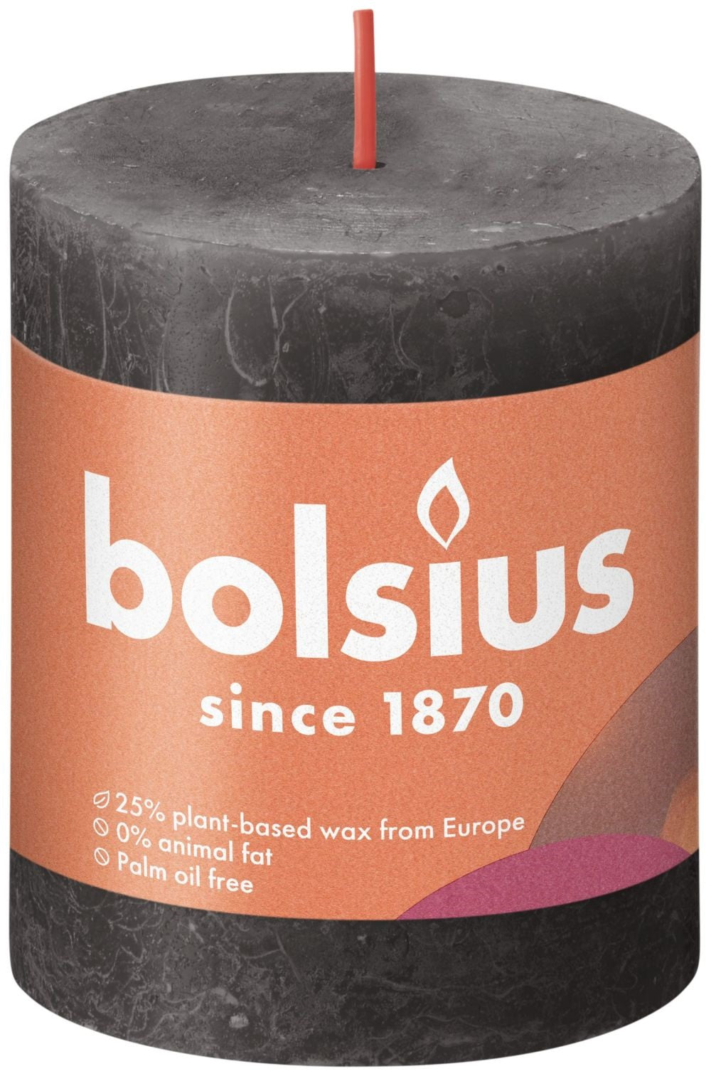 Bolsius Stub Candle Rustic Grey 80x68 mm