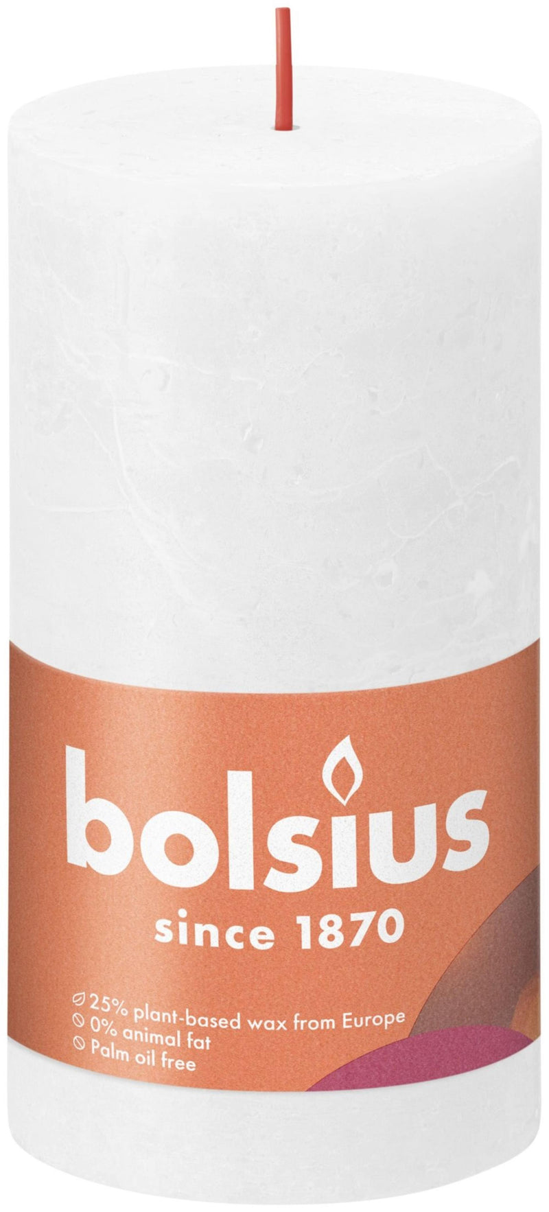 Bolsius Stub Candle Rustic White 130x68 mm