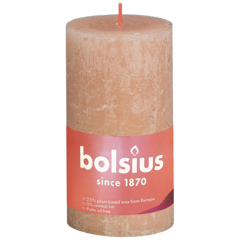 Bolsius Stub Candle Rustic Misty Pink 130x68 mm