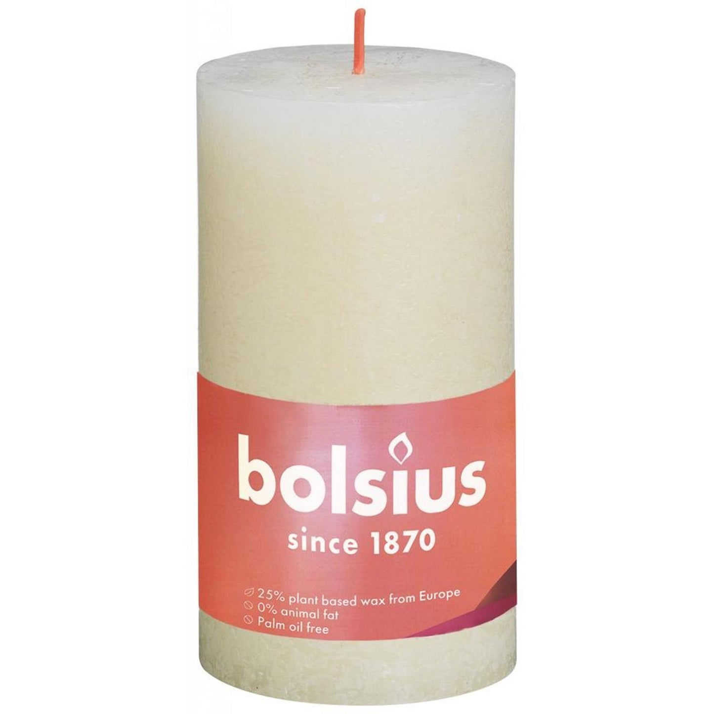 Bolsius shine collection rustiek stompkaars 130 68 soft pearl- zacht parel