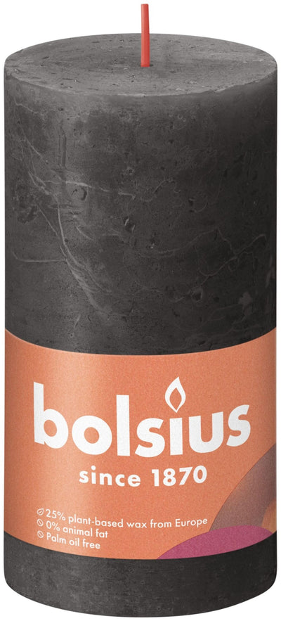 Bolsius Stub Candle Rustic Grey 130x68 mm