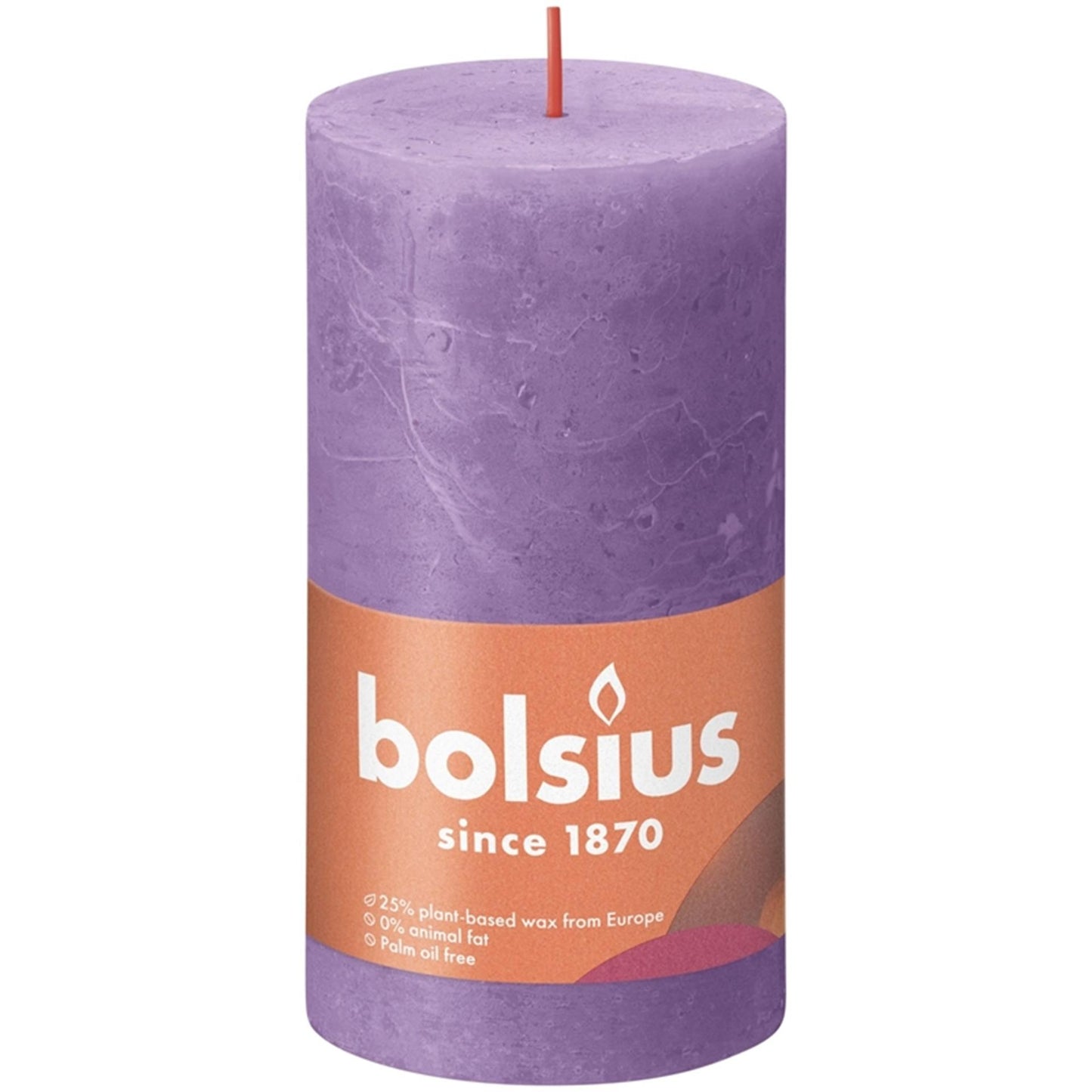 Bolsius Stub Candle Rustic Purple 130x68 mm