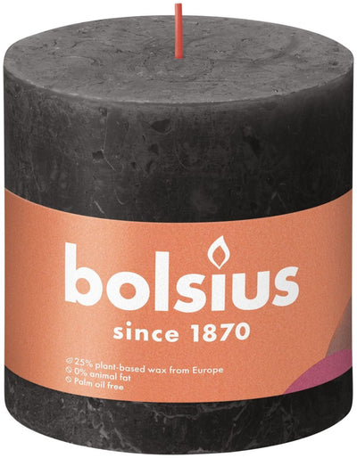 Vela pilar rústica Bolsius 100100 gris