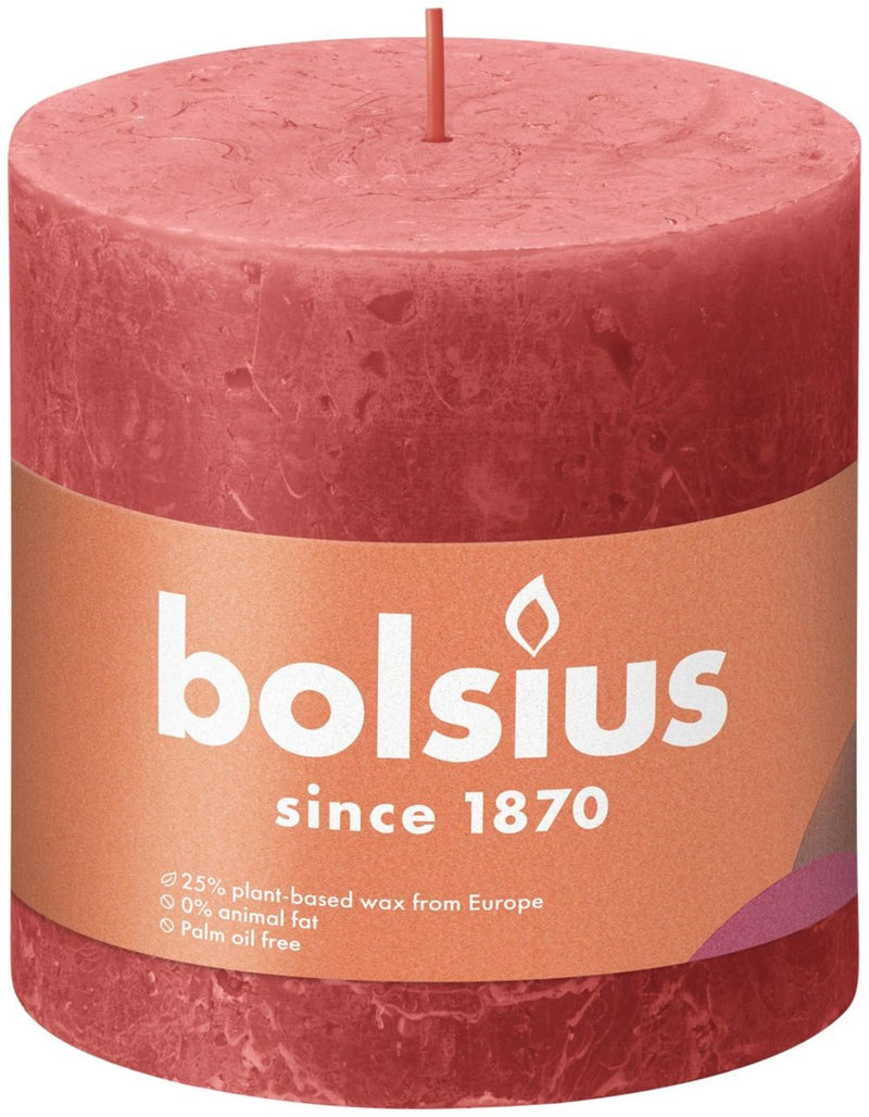 Candela a colonna rustica Bolsius 100 100 rosa