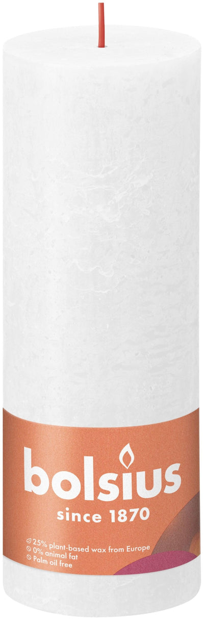 Bolsius Stub Candle Rustic White 190x68 mm