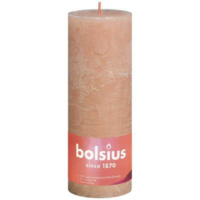 Bolsius Stub Candle Rustic Misty Pink 190x68 mm