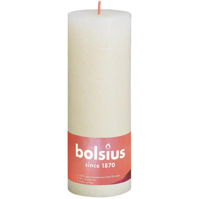 Bolsius rustiek stompkaars 190 68 ivoor