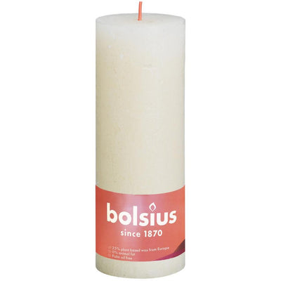 Bolsius Stub Candle Rustic Soft Pearl 190x68 mm