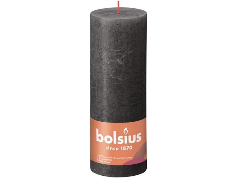 Bolsius Stub Candle Rustic Grey 190x68 mm
