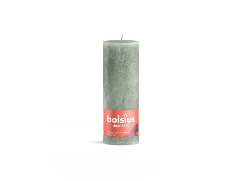 Bolsius rustiek kaars 190 68 jade green