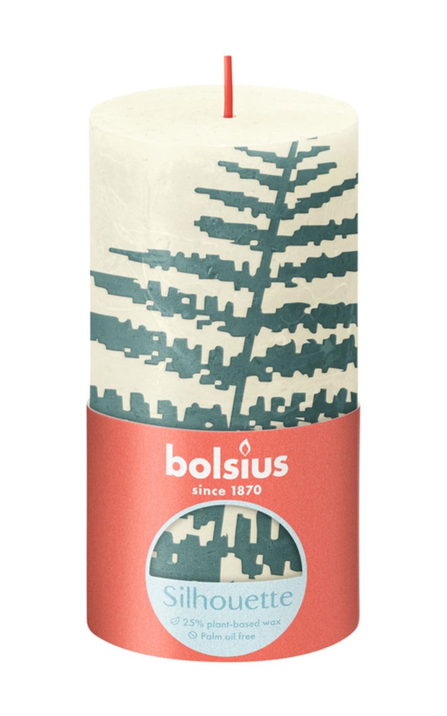 Bolsius Bolsius Vela rústica 130 68 Motifa de hoja
