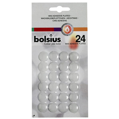 Bolsius cera adhesiva redondas blister de 24uds