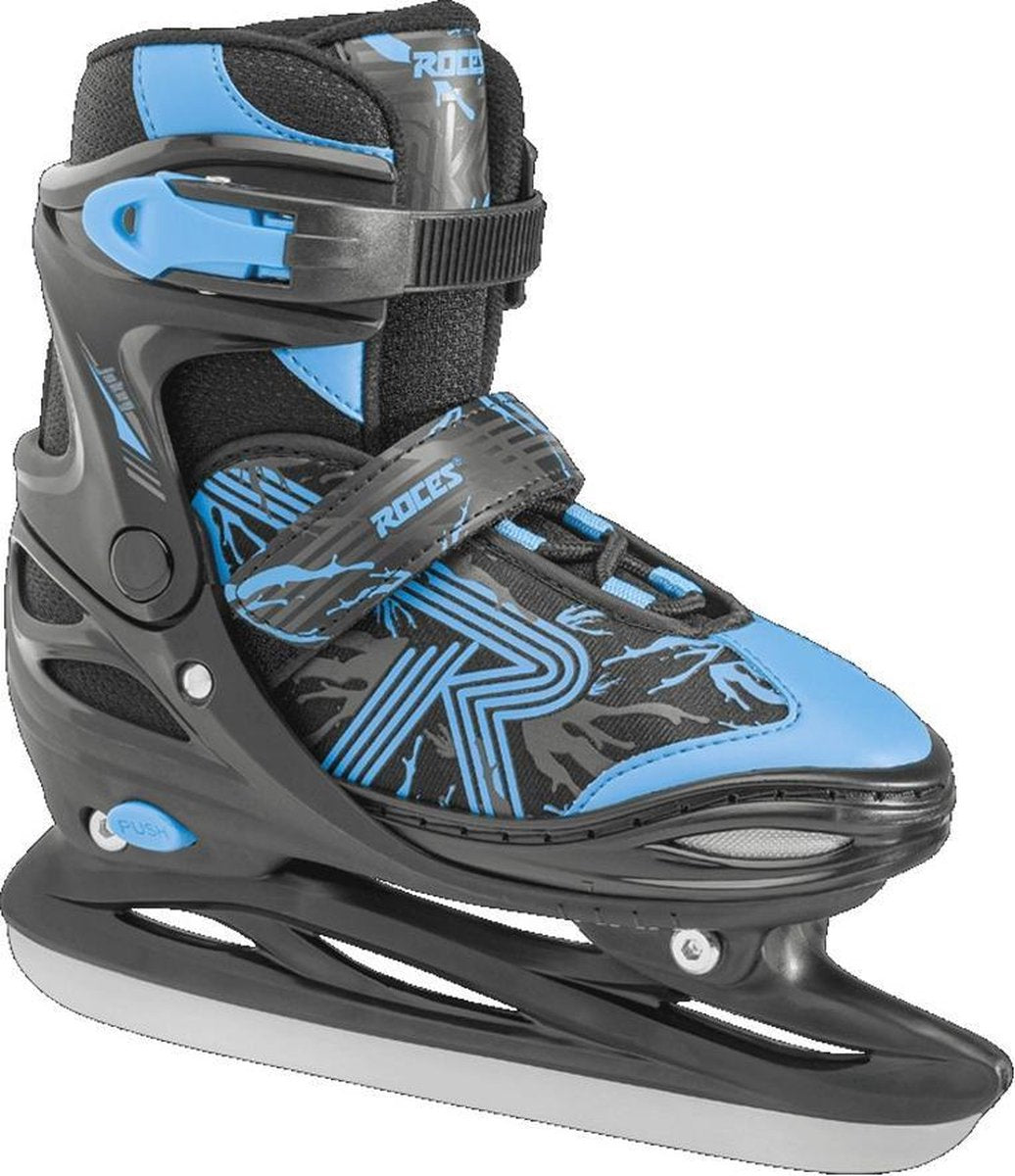 Roces – jokey ice 3.0 – ijshockeyschaatsen – schaatsen kinderen – zwart blauw – verstelbaar 4 maten comfort warmvoering – maat 38-41