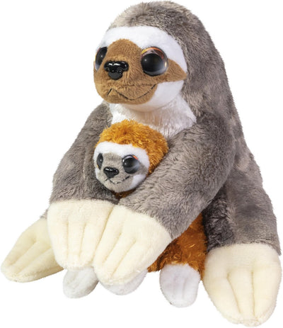 Lumo stars knuffel - luiaard caramel en coffee, 24cm