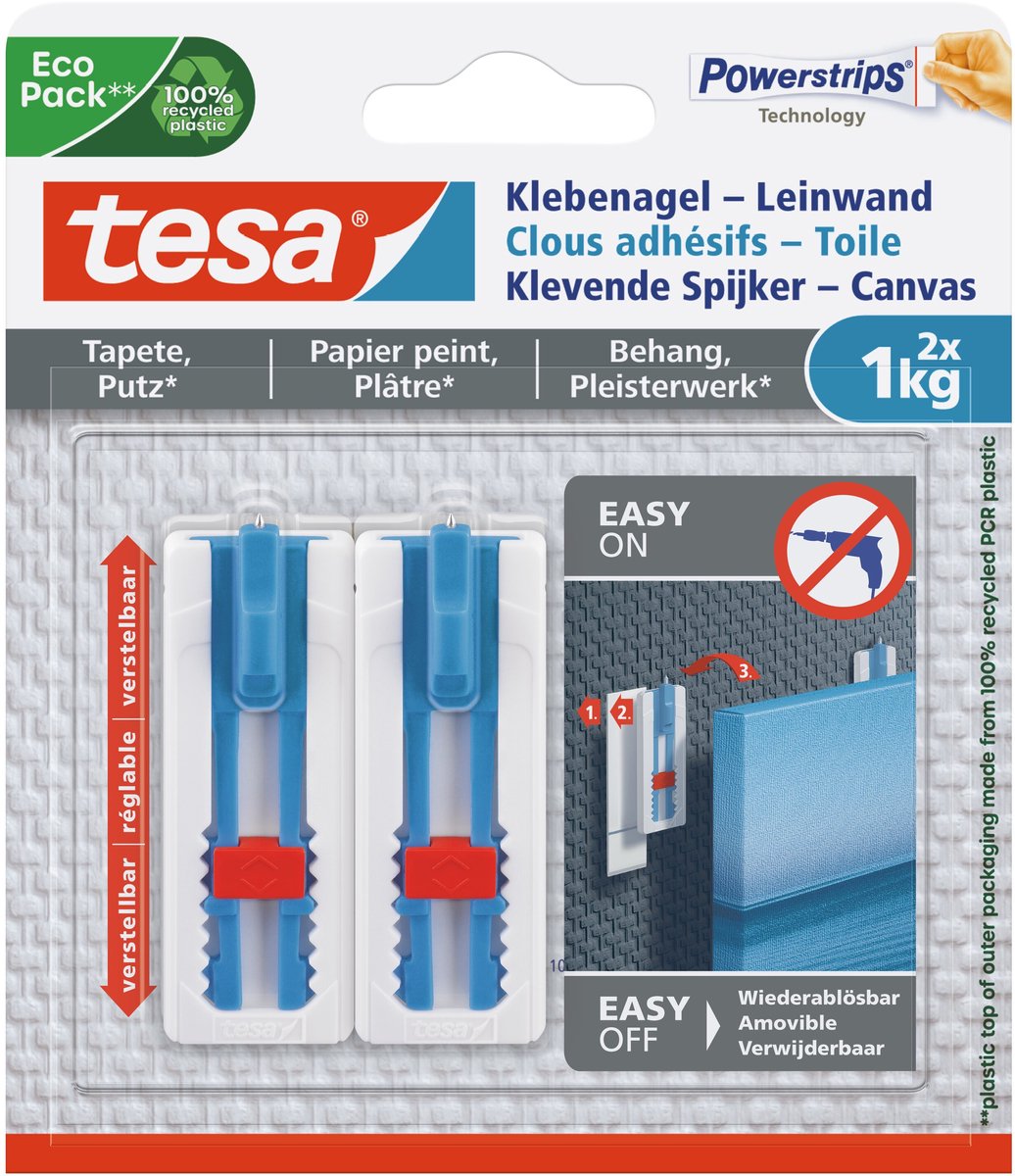 Tesa 1063380 - Carta da parati adesiva tela e cerotto 1 kg | 8 pezzi