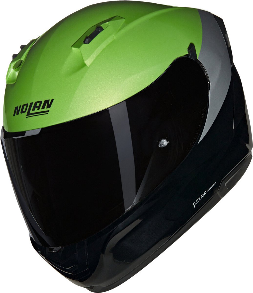 Nolan n60-6 verniciatura speciale 341 zwart impuls groen grijs glossy integraalhelm - maat l - helm