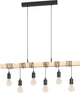 Eglo townshend hanglamp - e27 - 100 cm - zwart bruin - fsc hout