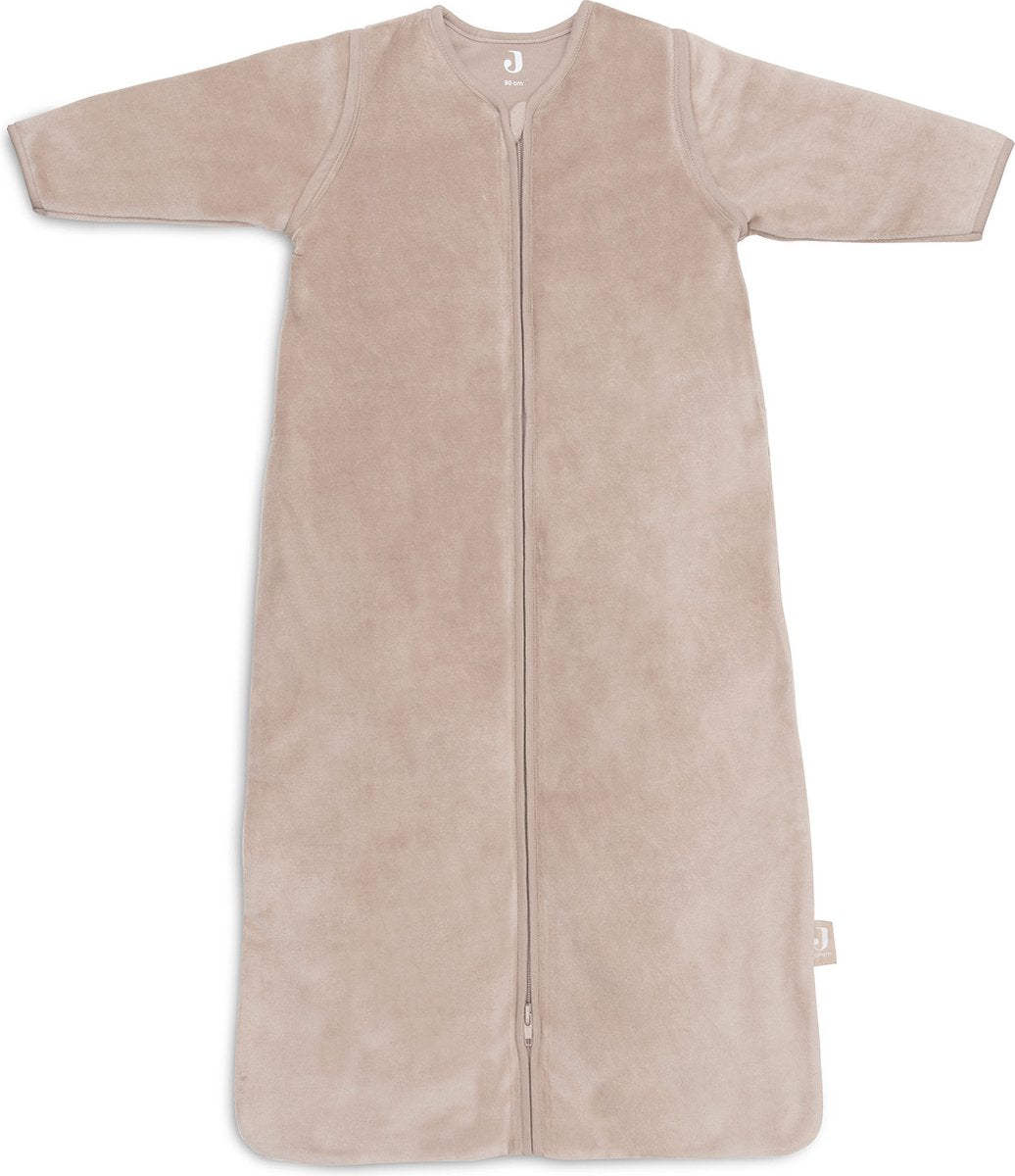 Jollein Saco de dormir para bebé invierno con manga desmontable 70 cm terciopelo - rosa salvaje - saco de dormir de invierno