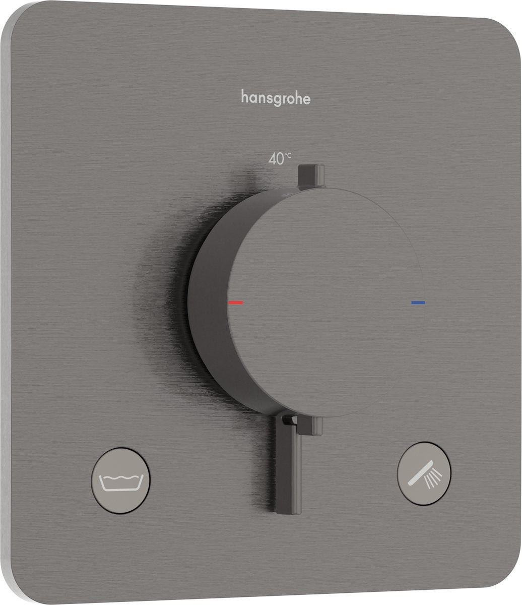 Hansgrohe ecostat comfort q - inbouwthermostaat - 2 functies - douche thermostaat - zekerheidscombinatie en1717 - brushed black chrome