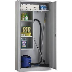 Armario para escobas cm195c7035 gris 92 x 42 x 195 cm