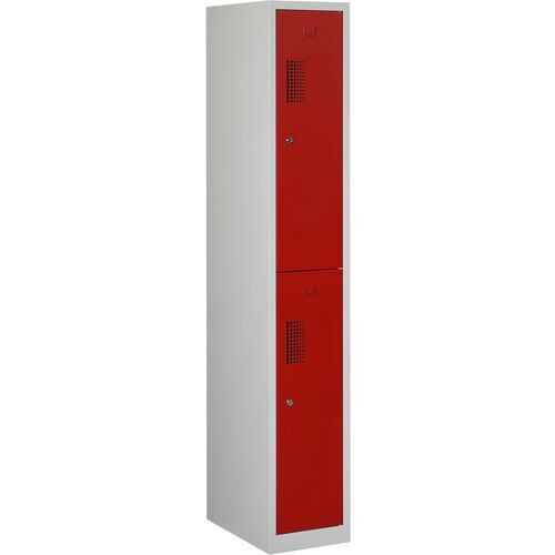 Armario nh 180-1.2 gris, rojo 300 x 500 x 1.800 mm