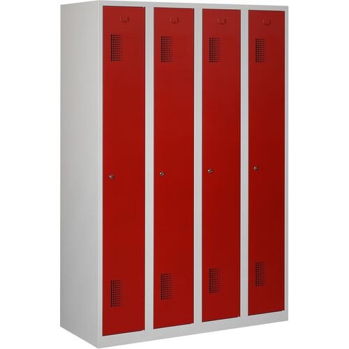 Garderobekast nh 180-4.8 grijs, rood 1.200 x 500 x 1.800 mm