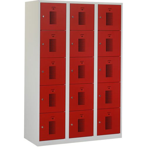 Armadietto nht 180-3.15 grigio, rosso 1.200 x 500 x 1.800 mm