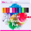 Ecoline brush pen set helder | 10 colours