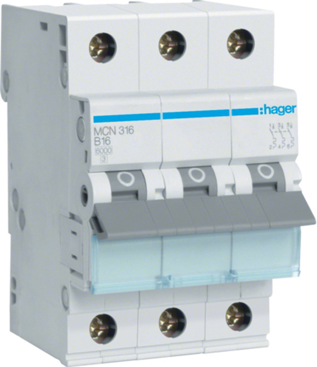 Interruttore automatico Hager unipolare 25a - mbn125 - tipo b