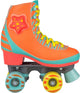 Patines Nijdam - LED estrella cebra - naranja fluorescente - talla 39 40