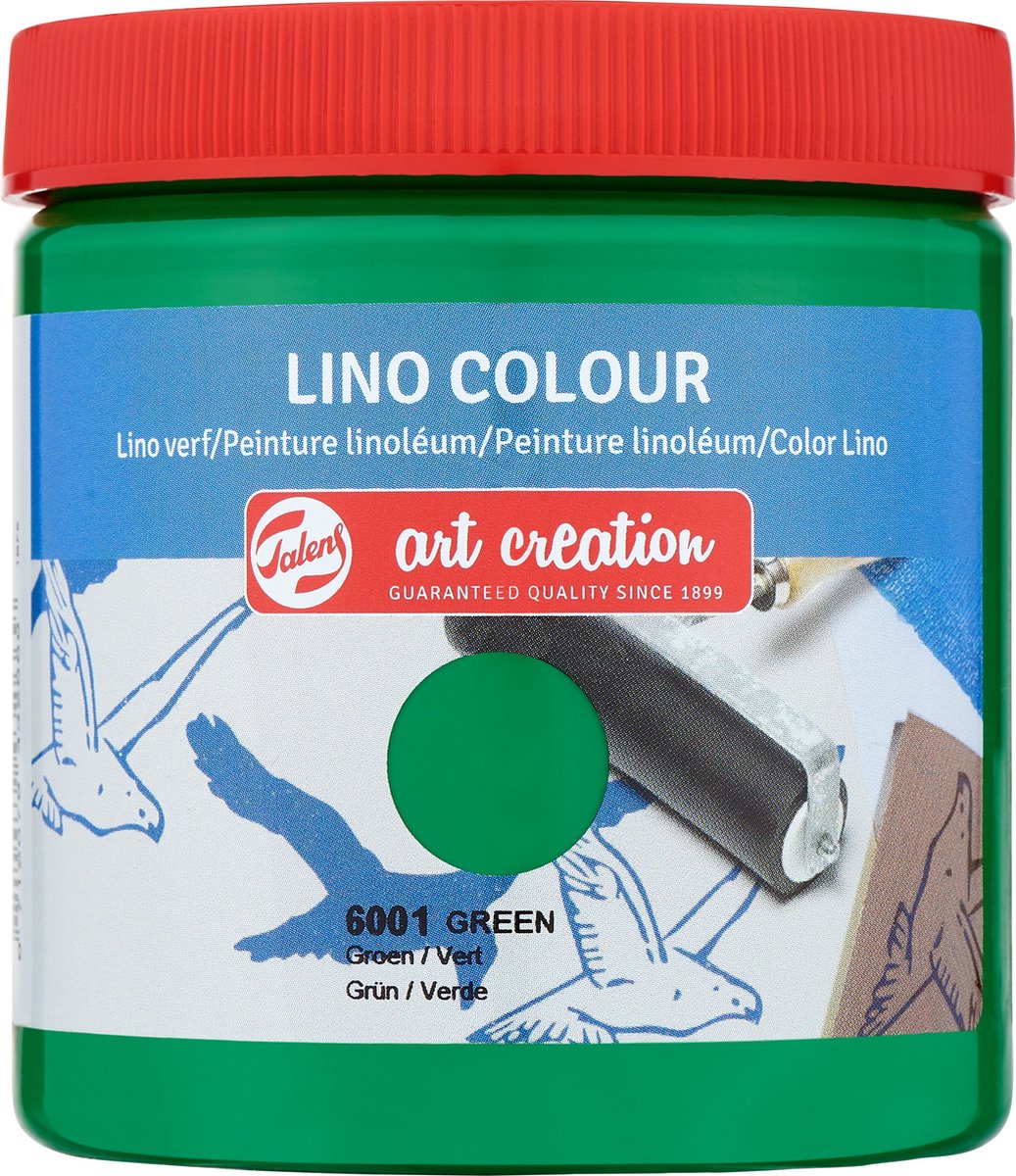 Talens art creation linoverf 250ml - groen - linoleum - blockprint