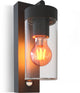 Calex led wandlamp perugia - e27 – ip44 spatwaterdicht – zwart - bewegingssensor - aluminium – industrieel – modern