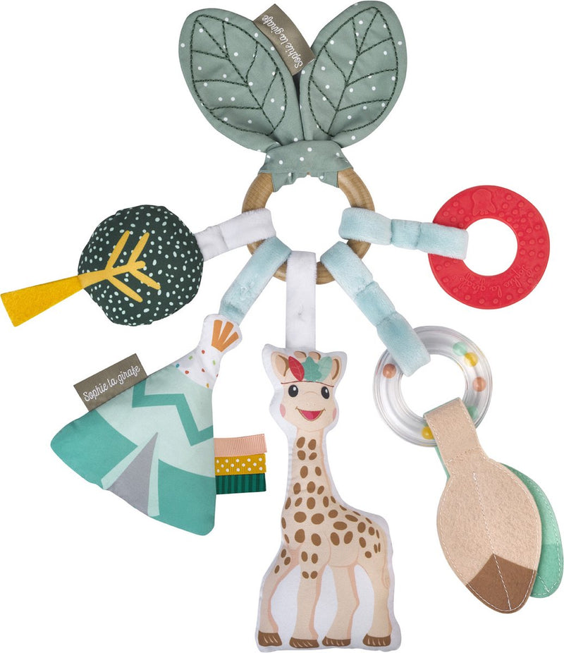Anello attività Sophie la giraffa - sonaglio - anello da dentizione - giocattolo per bambini - regalo di maternità - regalo per baby shower - da 3 mesi - 30x30x4 cm