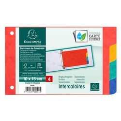 Schede exacompta 604e 100 x 150 mm gamma colori