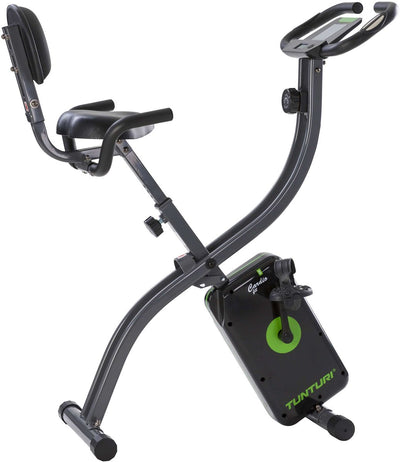 Tunturi cardio fit b25 x bike - cyclette con schienale - cyclette pieghevole - 8 livelli di resistenza - porta tablet