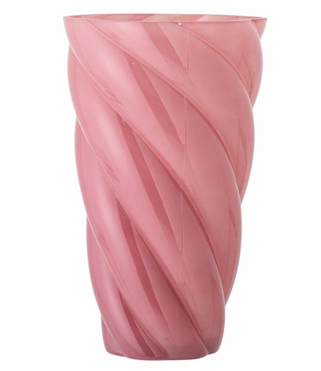 Bloomingville jarrón cristal rosa callo 29cm