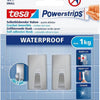 Tesa powerstrips waterproof haken s metaal rechthoekig 2stk