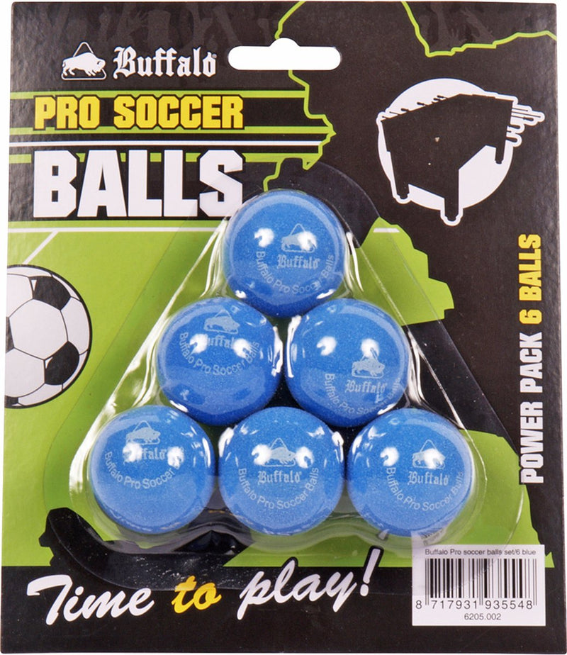 Palline da calcio balilla Buffalo Pro set 6 pezzi blu