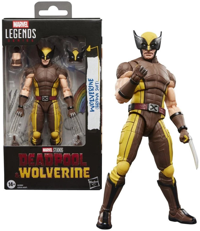 Hasbro deadpool wolverine - wolverine (traje marrón) -fig legends series 15cm