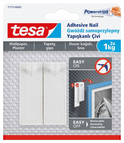 Tesa - self-adhesive nail - tapeten plaster - 1 kg - white
