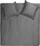 Cinderella sundays dekbedovertrek - extra breed - satijn - 260x200 220 cm - antraciet
