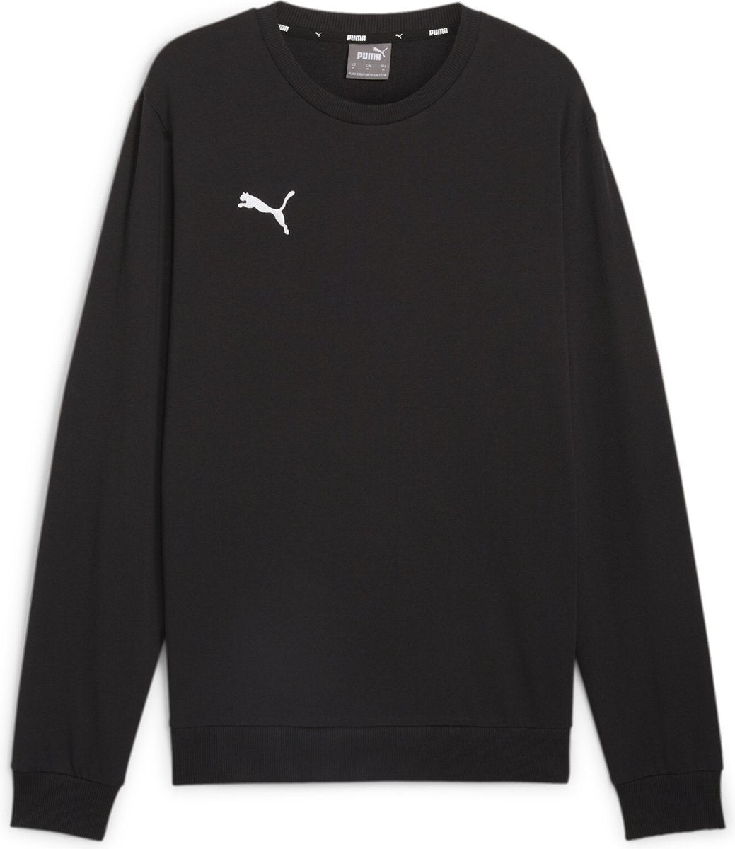 Puma teamgoal casuals sudadera deportiva con cuello redondo para hombre - negro-blanco
