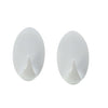 Metaltex ovalen plakhaken 2 stuks wit