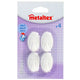 Metaltex metaltex ganci appiccicosi ovali piccoli 4 pezzi bianchi
