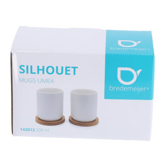 Bredemeijer Theemok Umea 200 ml set bianco e sottobicchiere 2