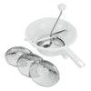 Metaltex Metaltex pasa 24 cm + 3 rejillas de acero inoxidable de acero inoxidable