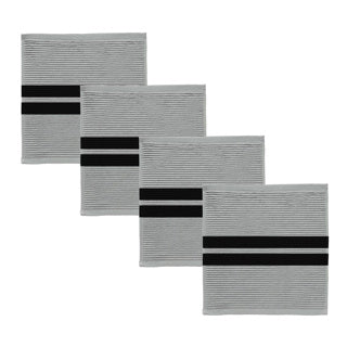 Ddddd paño de cocina 3 piezas gris 30x30cm 100% algodón | 4 piezas