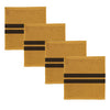 Ddddd strofinaccio 3 pezzi giallo ocra 30x30 cm 100% cotone | 4 pezzi